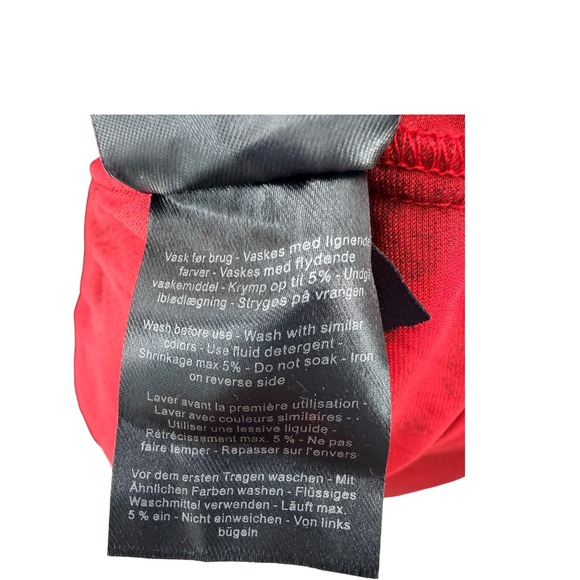 Masai Red Black Floral Velvet Midi Dress Long Sleeve Boho Chic Scandinavian‎ L - Picture 8 of 8